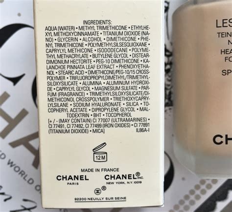 chanel les beige foundation ingredients|les beiges moisturizer.